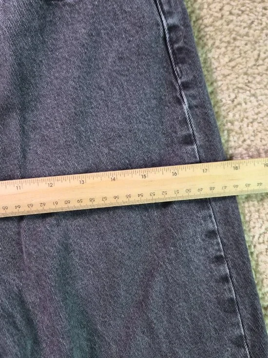 Old Navy Sky-Hi Wide Leg Jeans Womens Size 6 Tall Extra High Rise Gray F879 - Picture 8 of 11